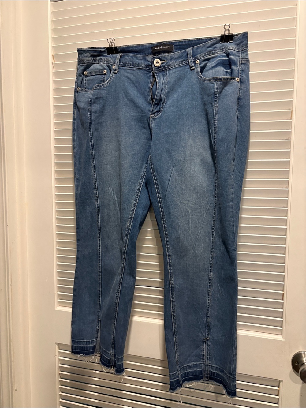 Ashley Stewart Medium Blue Cropped Skinny Jeans
